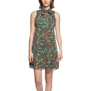 Calvin Klein Women's Tie Neck Midi Shift Dress